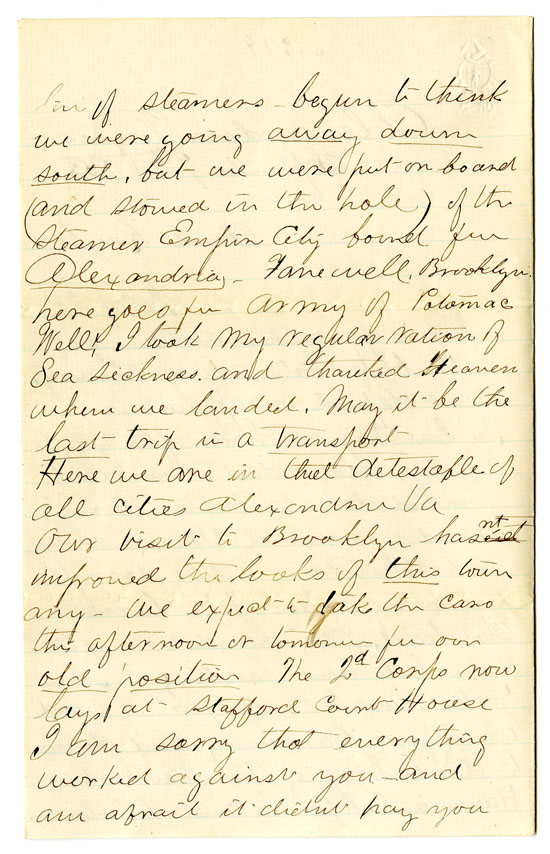 Letter from Edward A. Walker to George W. Knight, September 9, 1863, page 2