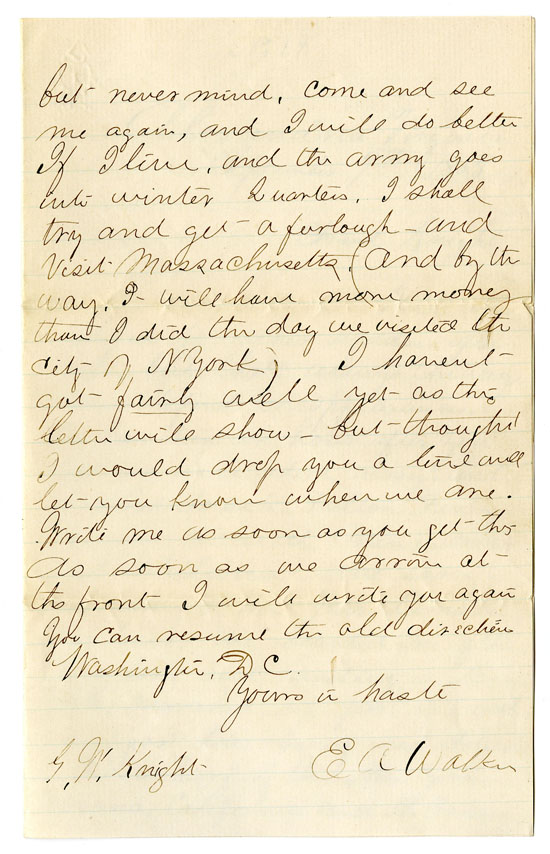 Letter from Edward A. Walker to George W. Knight, September 9, 1863, page 3