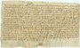 Receipt give by Jean de St. Martin for grain brought to the monks of the Priory of Grain