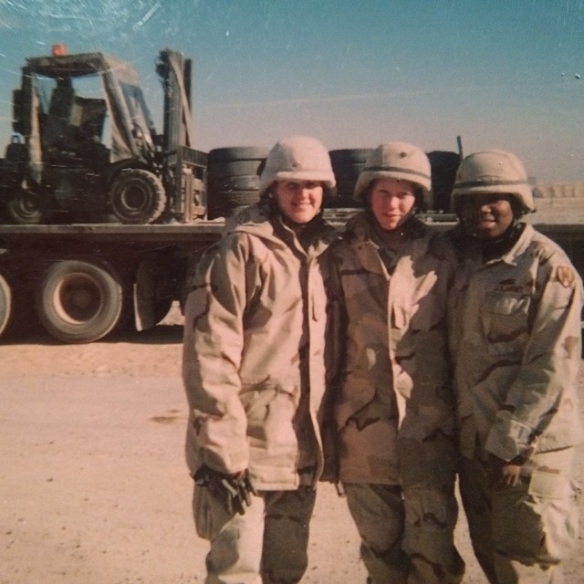 Private 2 (PV2) Katie Kleeberger, Specialist (SPC) Travis, Private First Class Harris, Iraq, 2004