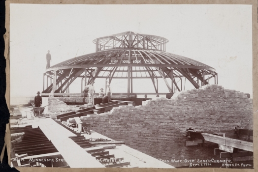 Capitol dome under construction, September 1, 1900