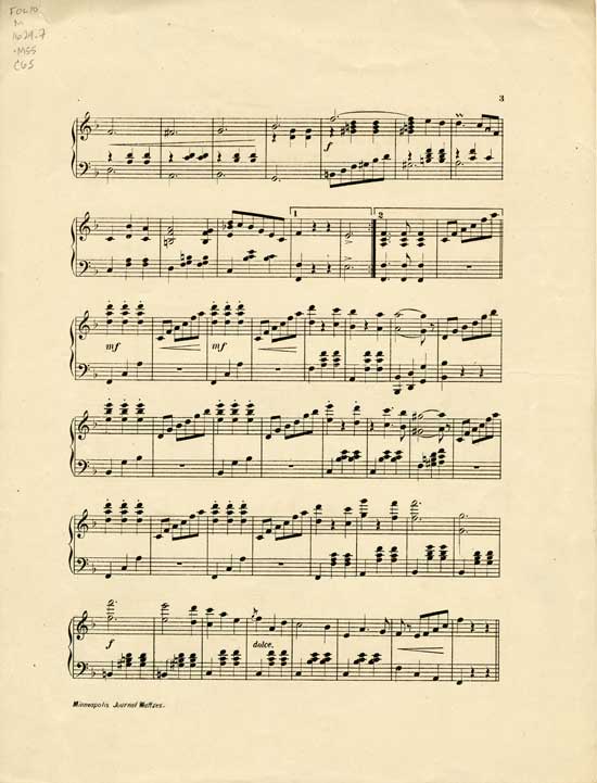 Page 3 of  The Minneapolis Journal Waltzes