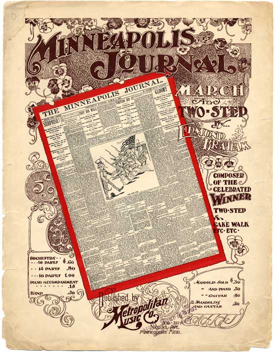 Front cover of  The Minneapolis Journal march, two-step, or cake walk