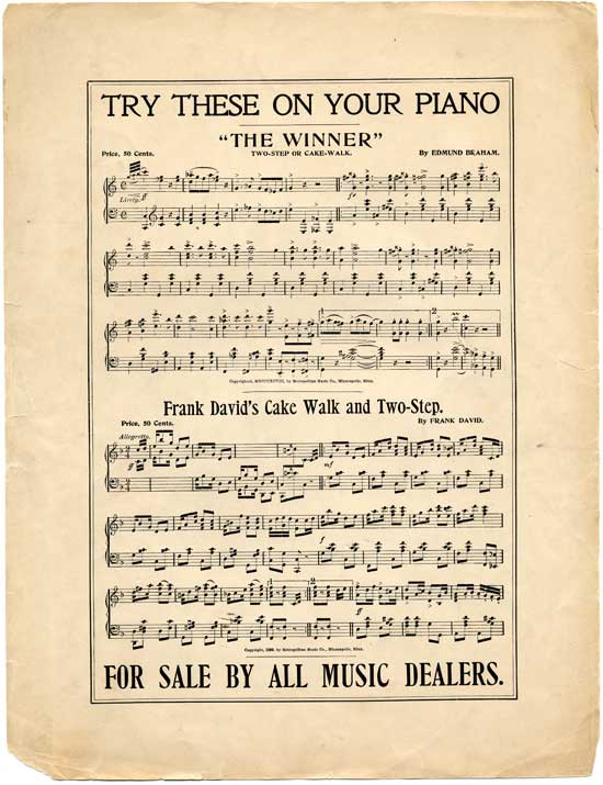 Back cover of  The Minneapolis Journal march, two-step, or cake walk