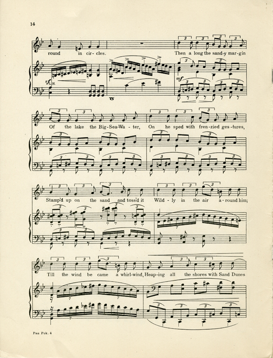 Back cover of  Hiawatha songs, Op. 10