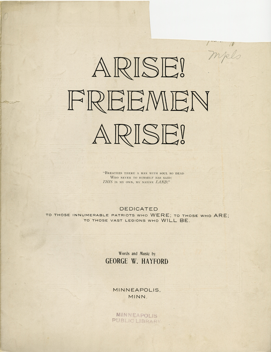 Front cover of  Arise! Freemen arise!