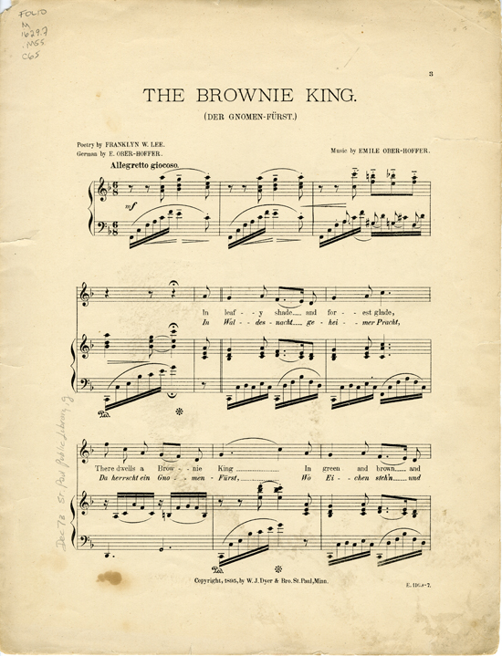 Page 3 of  The brownie king (Der Gnomen Fürst) : song for medium voice