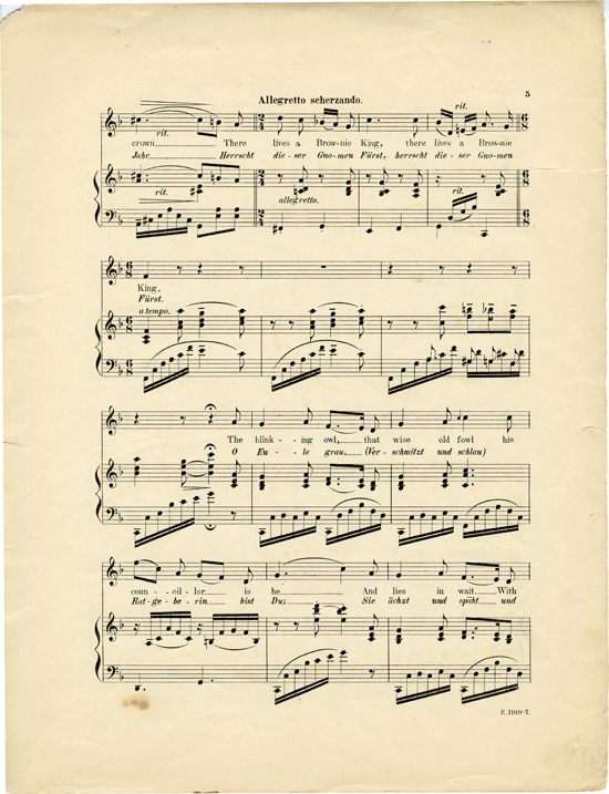 Page 5 of  The brownie king (Der Gnomen Fürst) : song for medium voice