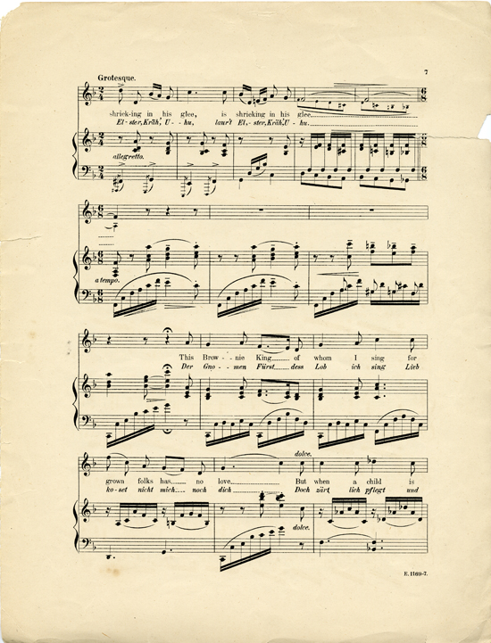 Page 7 of  The brownie king (Der Gnomen Fürst) : song for medium voice