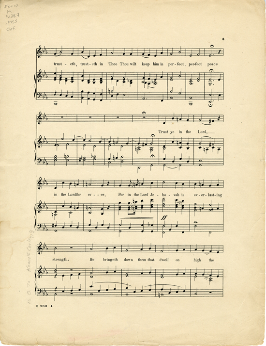Page 3 of  Thou wilt keep him in perfect peace : aria for contralto