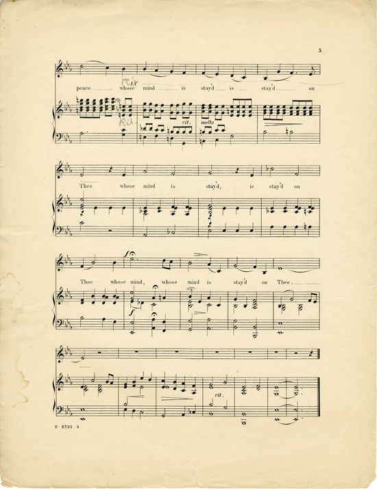 Page 5 of  Thou wilt keep him in perfect peace : aria for contralto