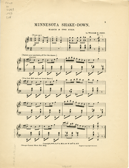 Page 3 of  Minnesota shake-down : march and two step