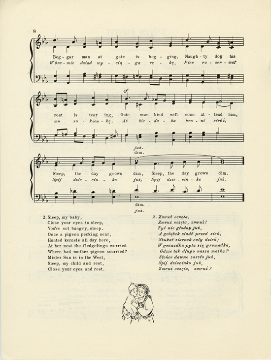 Page 8 of  Eight lullabies from treasured Polish songs with English translations