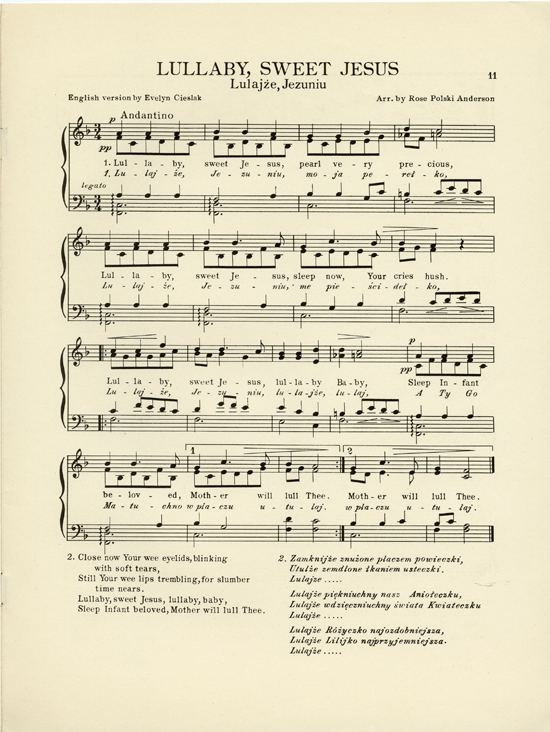 Page 11 of  Eight lullabies from treasured Polish songs with English translations