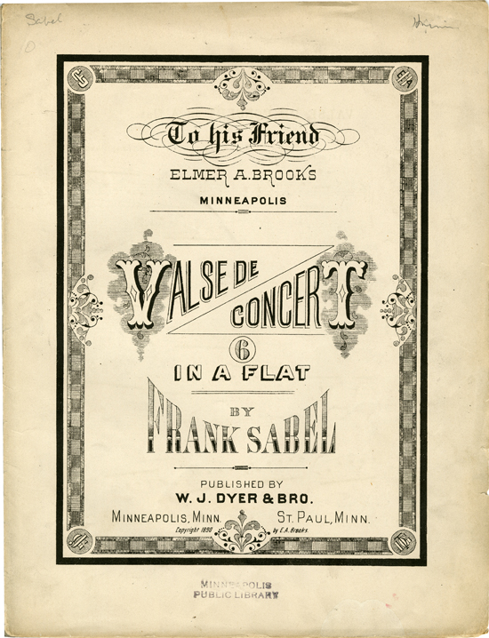 Front cover of  Valse de concert in A flat