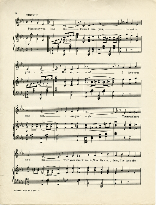 Page 4 of  Please say you love me ('cause I love you) : fox trot