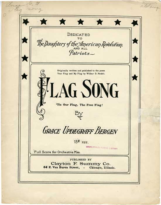 Front cover of  Flag song