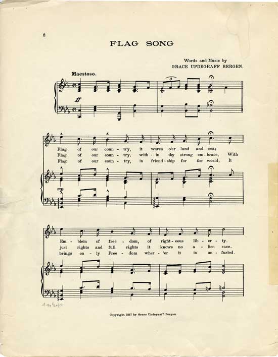 Page 2 of  Flag song