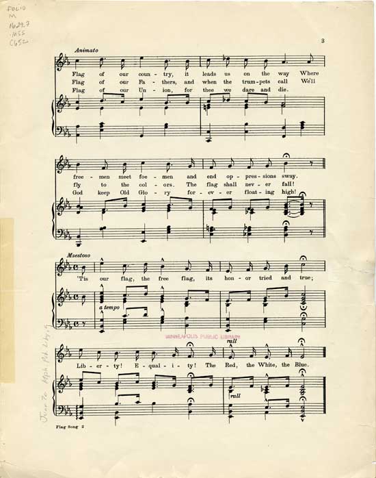 Page 3 of  Flag song