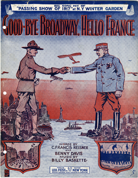 Cover page of  Goodbye Broadway, hello France