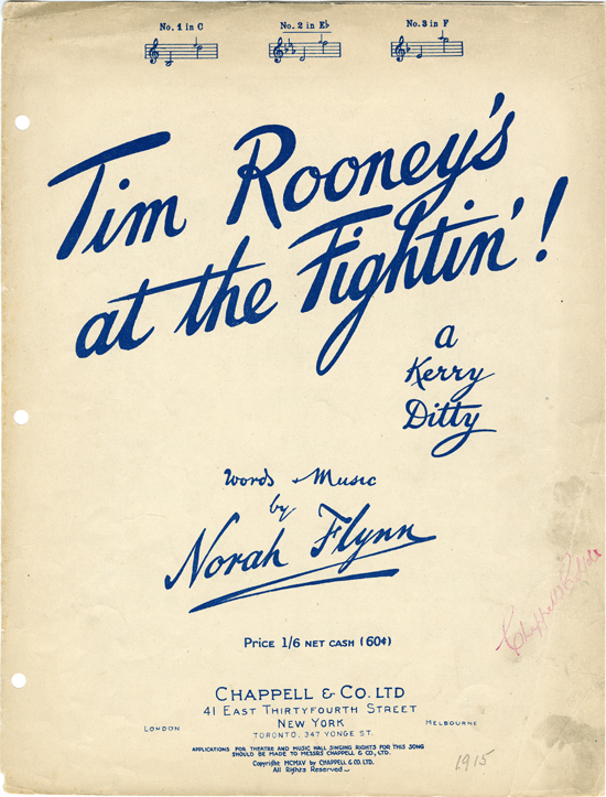 Cover page of  Tim Rooney's at the fightin' : a Kerry ditty