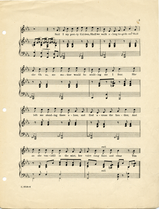 page 5 of  Tim Rooney's at the fightin' : a Kerry ditty