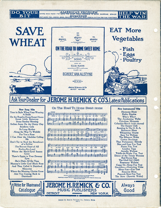 Back cover page of  When we meet in the sweet bye and bye : song