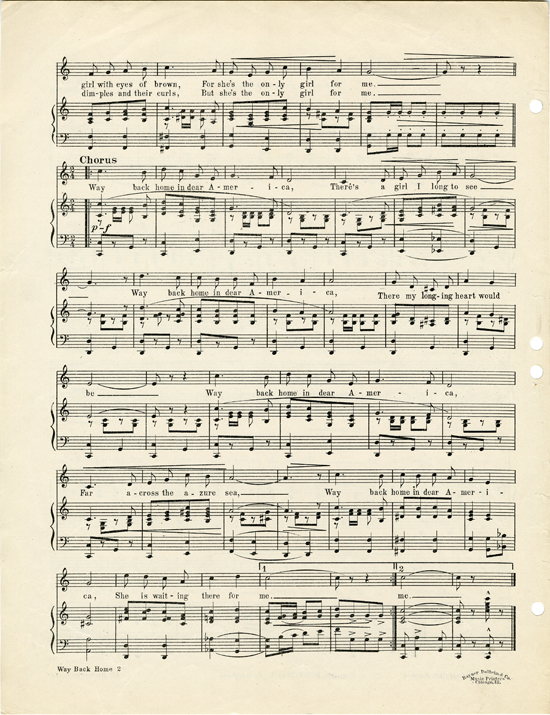 page 4 of  Way back home in dear America