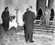 United States Ambassador Joseph Simonson presenting his credentials to Haile Selassie, Emperor of Ethiopia, 1953