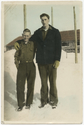 Leroy Baumgarn left with an unidentified friend, circa January 15, 1937-March 31, 1938