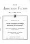 American Forum of the Air (radio): The Constitution, July 1, 1950