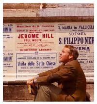  Jerome Hill with poster for Rome concert of his music