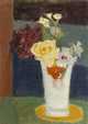 Flowers in a White Vase (Yellow and Red Rose)