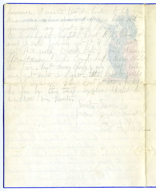 Letter from Edward A. Walker to George W. Knight, June 25, 1861, page 2