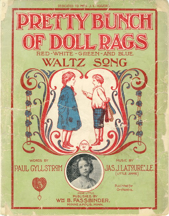 Front cover of  Pretty bunch of doll rags : red-white-green-and blue waltz song