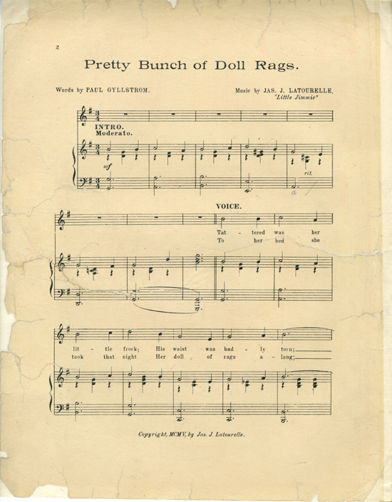 Page 2 of  Pretty bunch of doll rags : red-white-green-and blue waltz song