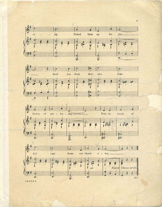 Page 5 of  Pretty bunch of doll rags : red-white-green-and blue waltz song