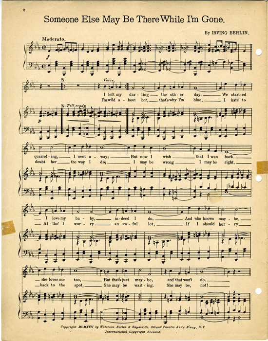 page 2 of  Someone else may be there while I'm gone