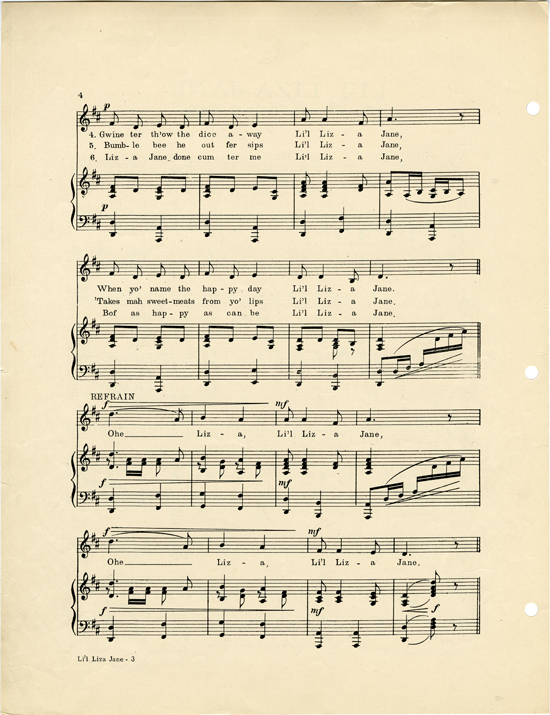 page 4 of  Li'l Liza Jane