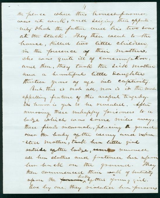 Letter Lincoln Dec 1862 protesting Pardon, page 4