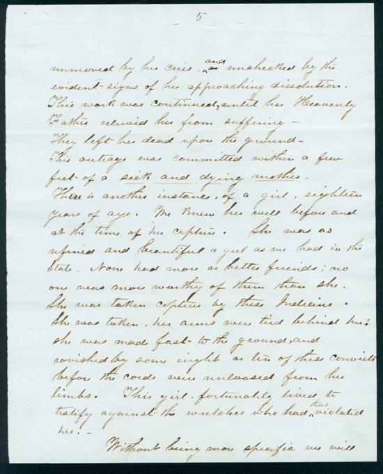 Letter Lincoln Dec 1862 protesting Pardon, page 5